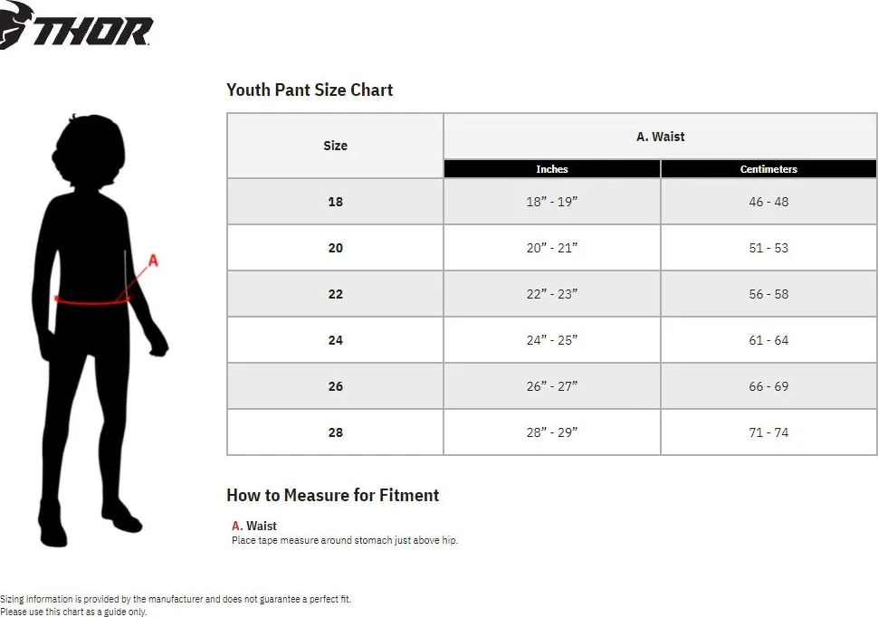 PANTS YOUTH RIDEMODE MENACE RED 18