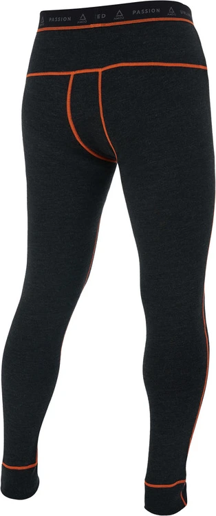 AMOQ 100% Merino Base Layer Pants Gray/Orange, L