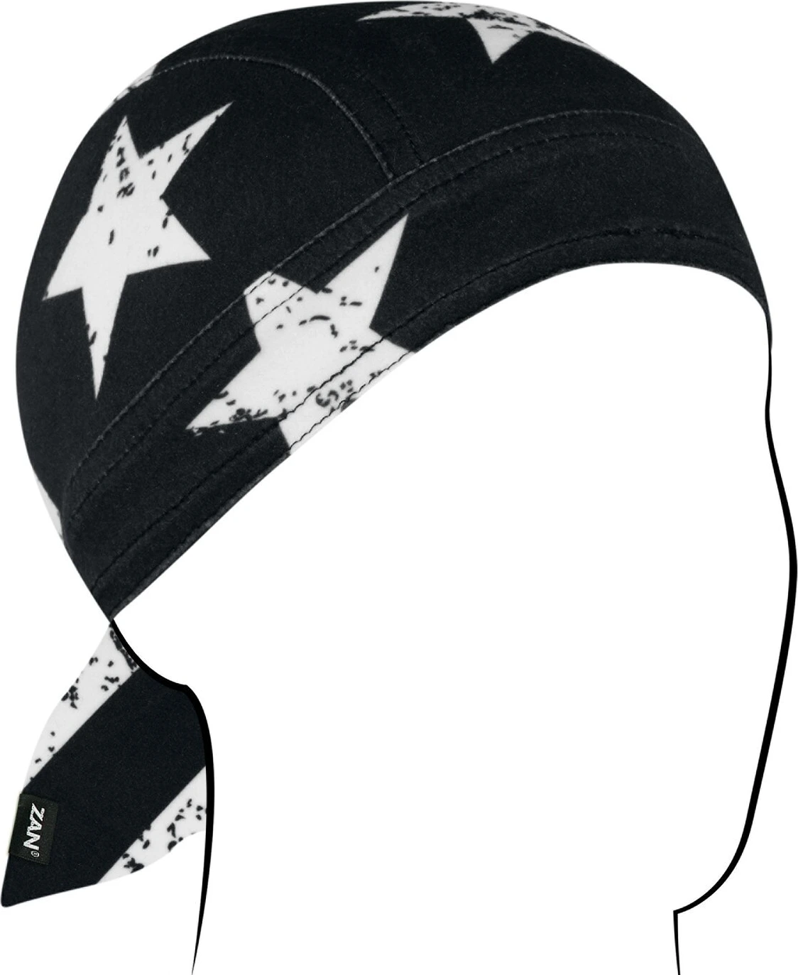 ZANheadgear Flydanna® Sportflex® UPF50+ Black & White Flag
