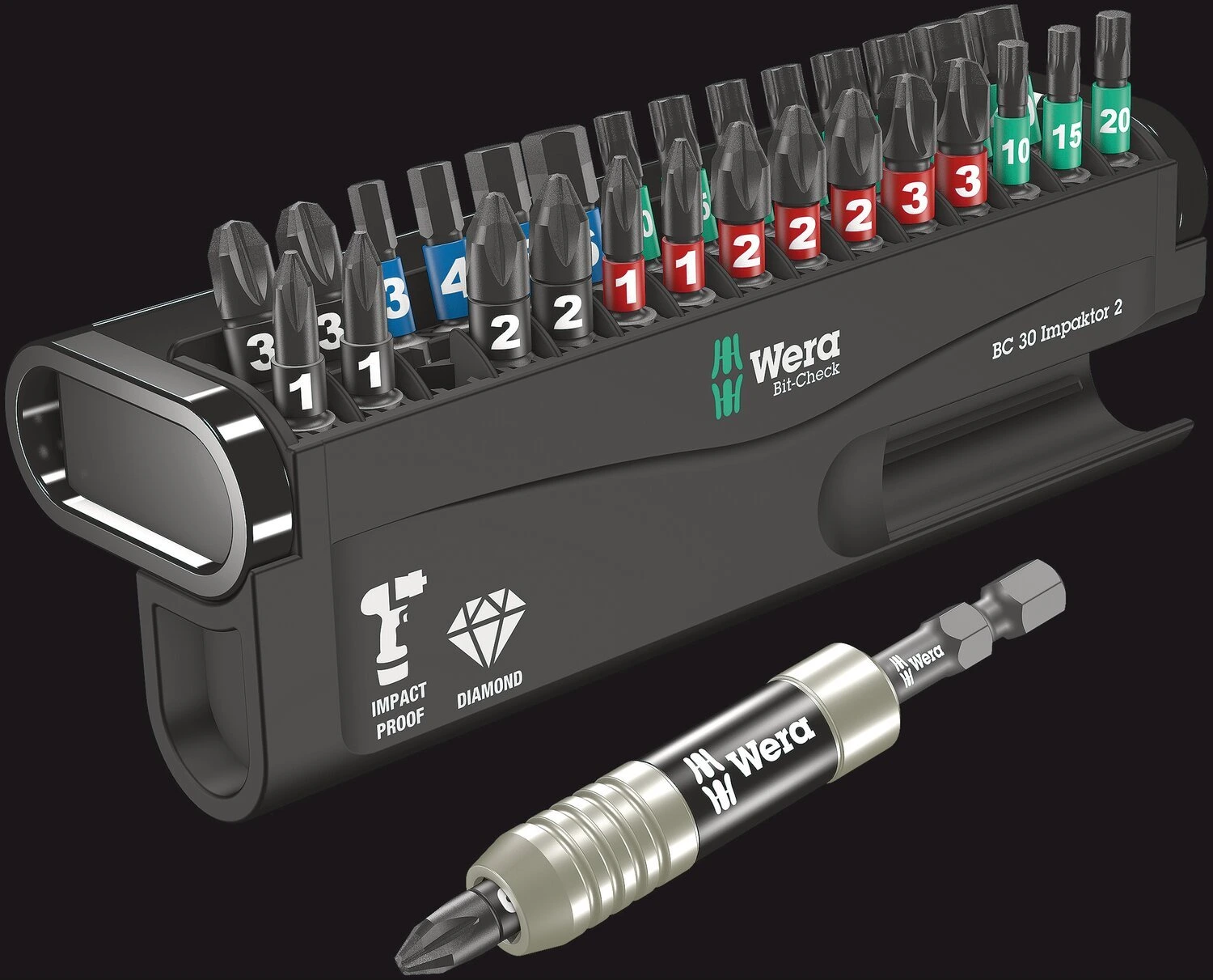 Wera bit-check 30 pcs. kit Impaktor 2