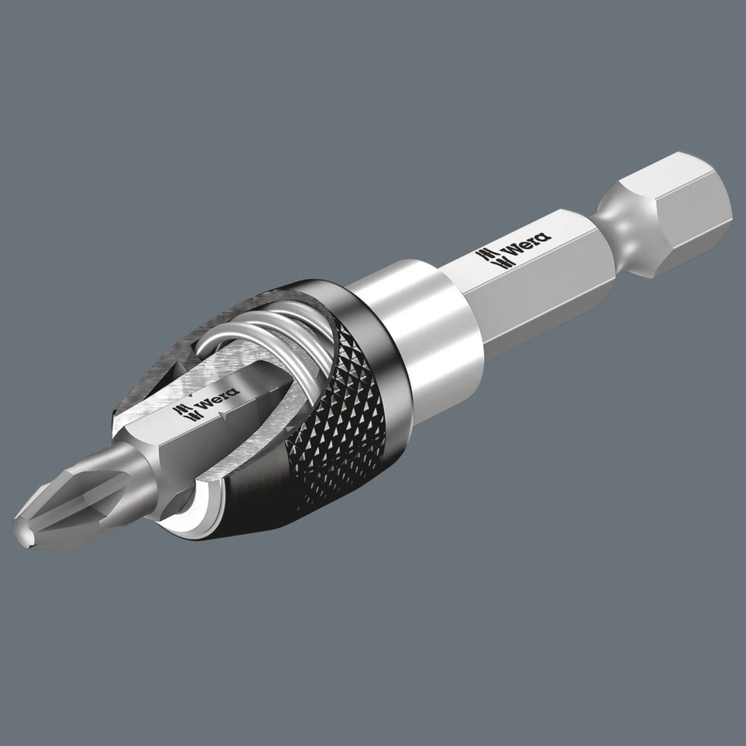 Wera 1/4" bit holder with chuck, 52 mm