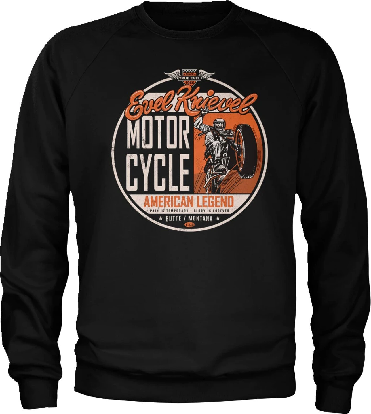 Evel Knievel American Legend sweatshirt, Black, M