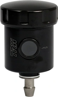 TRW remote brake fluid reservoir, black with straight outlet