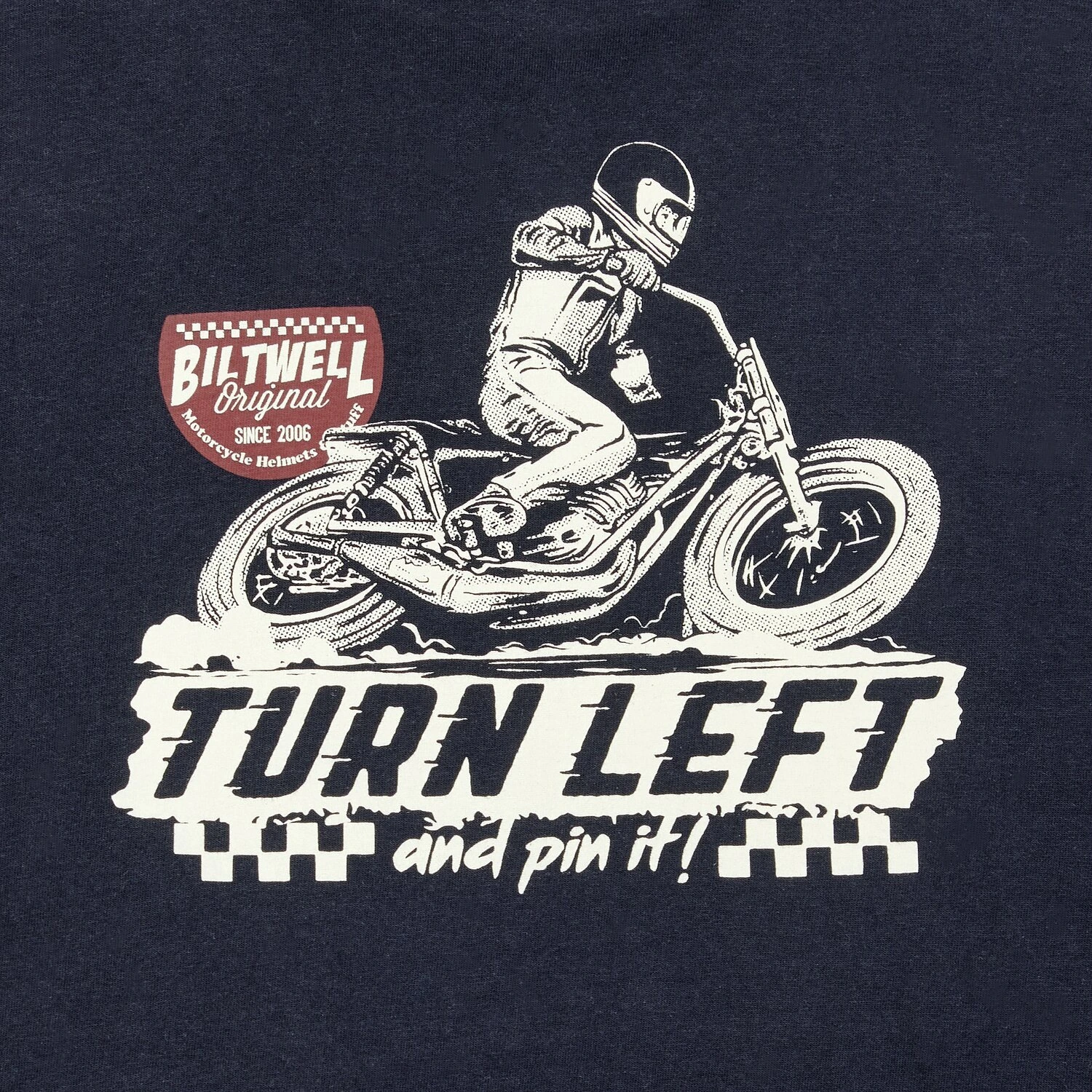 Biltwell Left turn long sleeve t-shirt, Black, S