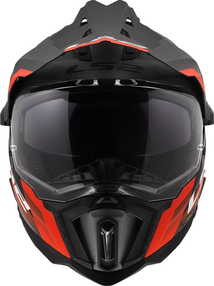 LS2 MX701 EXPLORER HEXA Helmet - 2XL, Black Red Grey