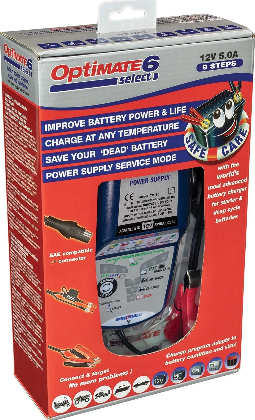 Tecmate OptiMATE 6, 12/24V battery charger