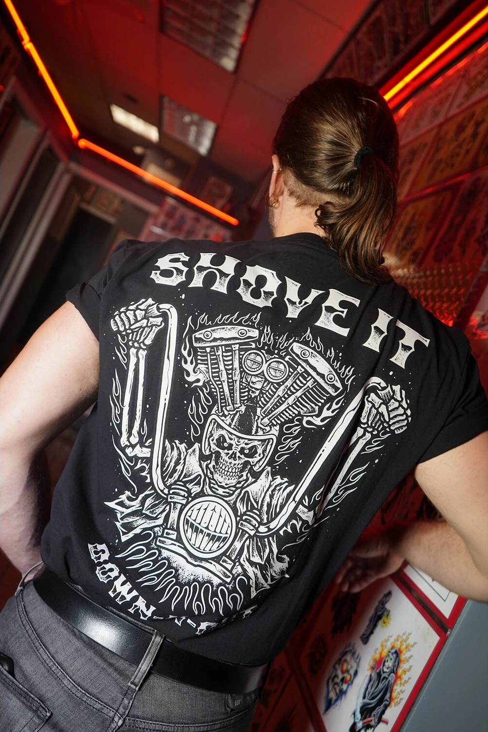 Down-n-Out Shove it t-shirt black, M