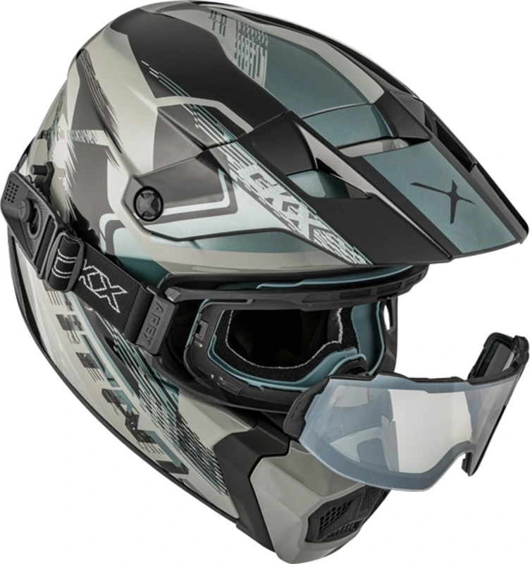 CKX Helmet Titan AMS Concordia Grey Gloss + Goggles, M