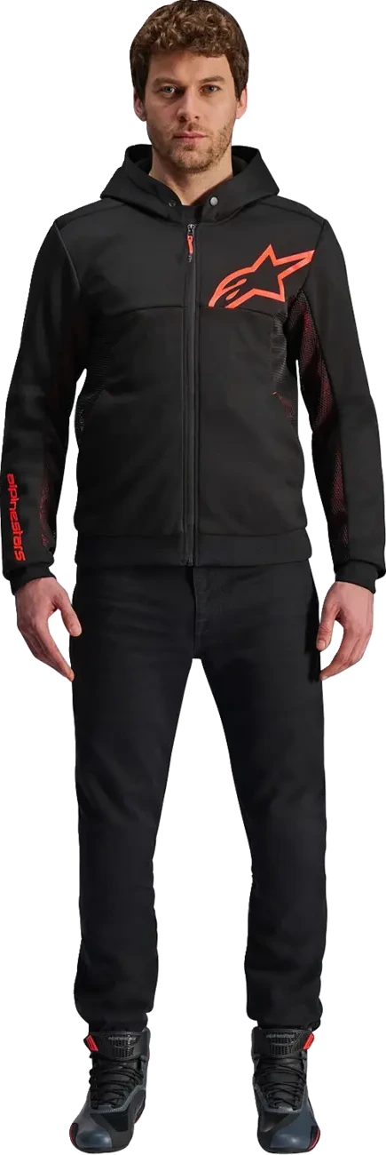 JACKET/HOODIE CHROME AIR BLK/RED S