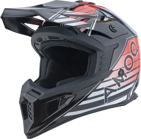 AMOQ Meteor V2 Helmet Axis Black/Red glossy, XS