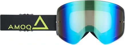 AMOQ MX Goggles Vision Magnetic Black-HiVis - Gold Mirror