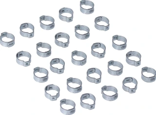 Crimp hose clamp, 19/32 (14.99mm) ID. Zinc