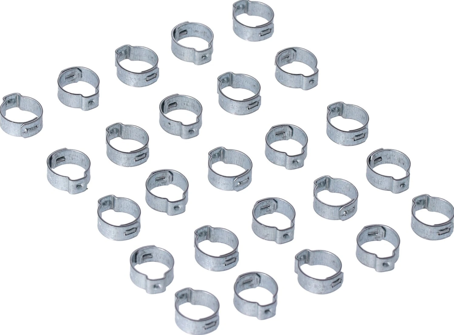 Crimp hose clamp, 19/32 (14.99mm) ID. Zinc