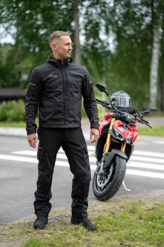 Lindstrands Textile Jacket Hamra Black, 46