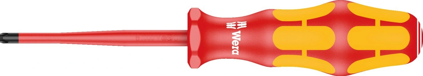 Wera screwdriver VDE Insulated for Phillips screws, Red, 80 mm