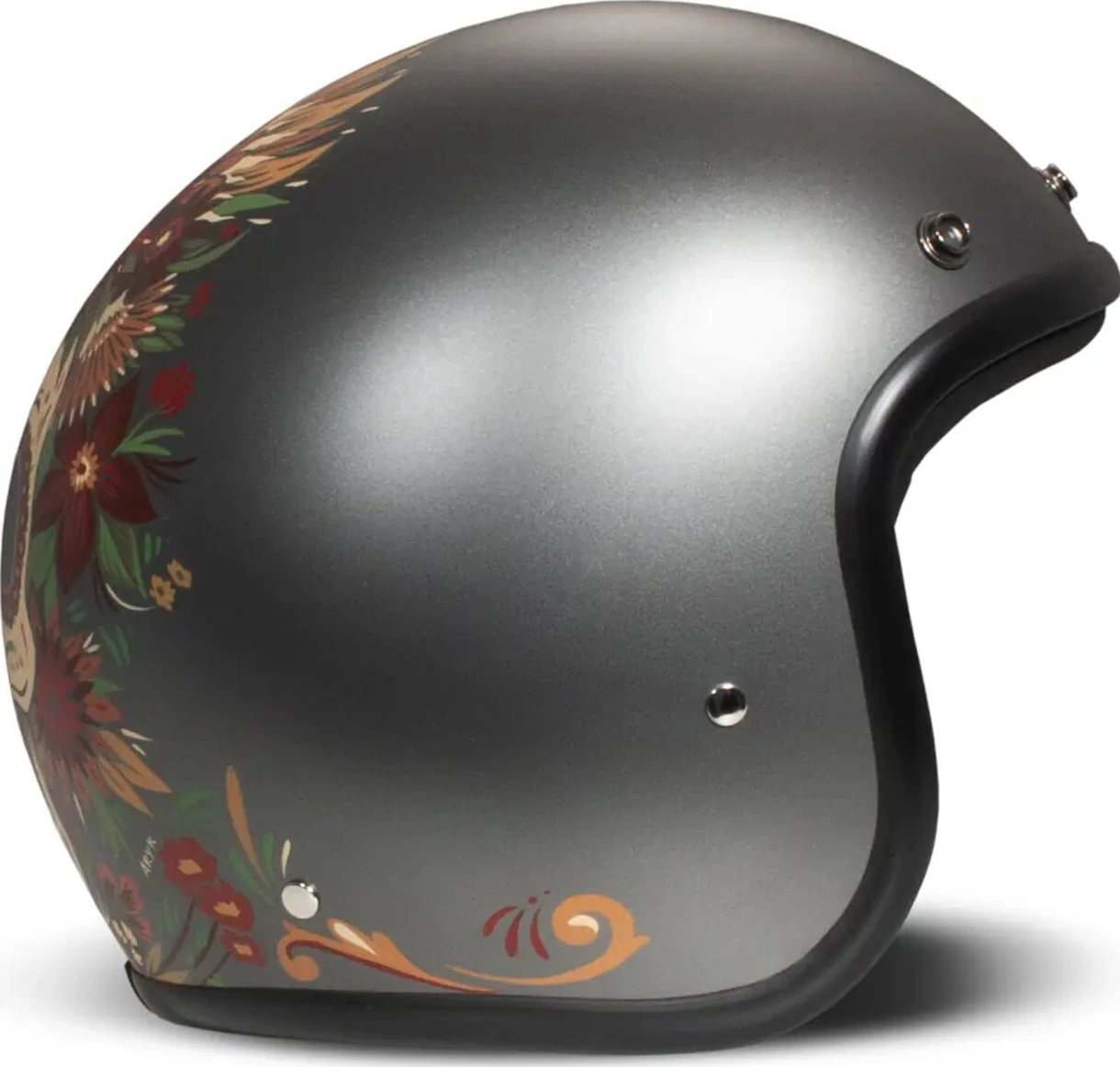 DMD Retro helmet, skull Gray, XS, Graphic