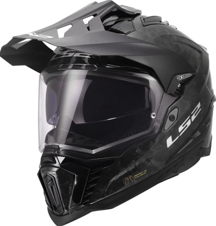 LS2 MX701 EXPLORER C FORGED Helmet - Gloss Black, 3XL