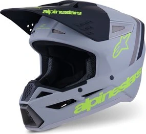 Alpinestars Helmet S-M3 Radium Gray/Black/Fluo Yellow, XS