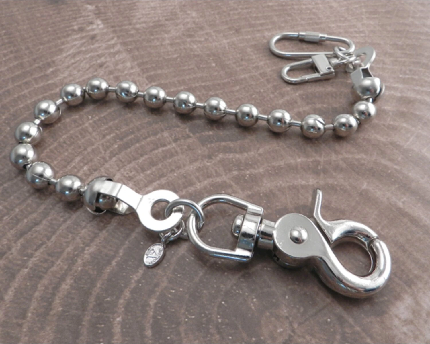 Amigaz Wallet Chain Ball Chain Key Leash 8", Silver