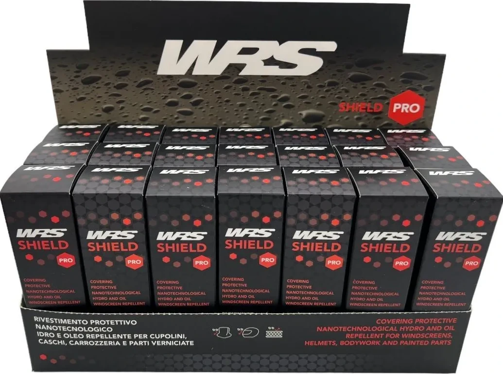 Tuuleklaasi puhastusvahend WRS SHIELD PRO, 21 tk pakend koos vitriiniga