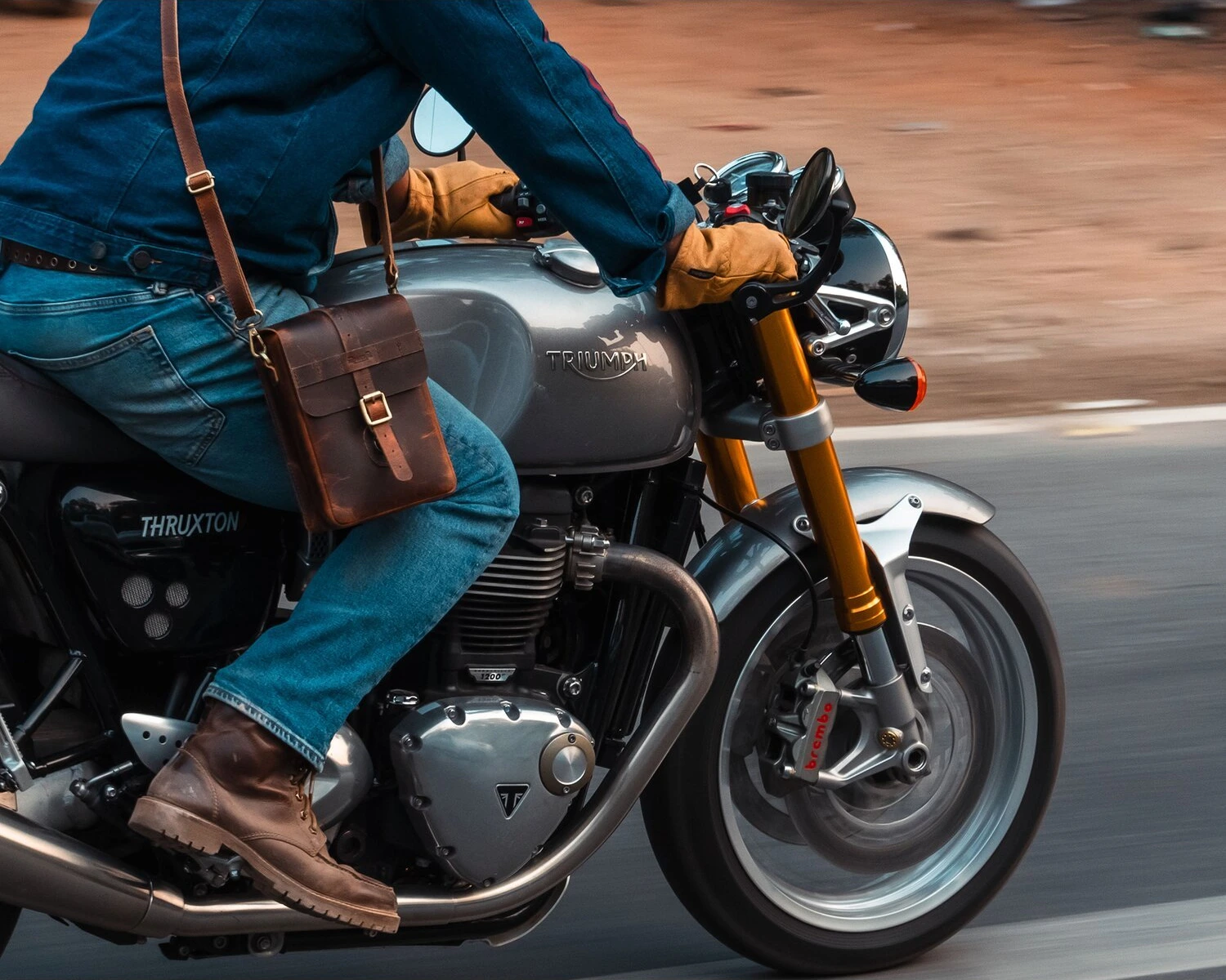 Tripmachine Moto Sling bag cognac