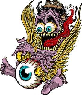 Lethal Threat Monster Flying Eyeball sticker