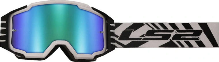 LS2 CHARGER PRO GOGGLE - White/Iridium Visor