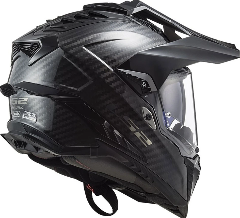 LS2 MX701 C EXPLORER Solid helmet - XL, Gloss Carbon