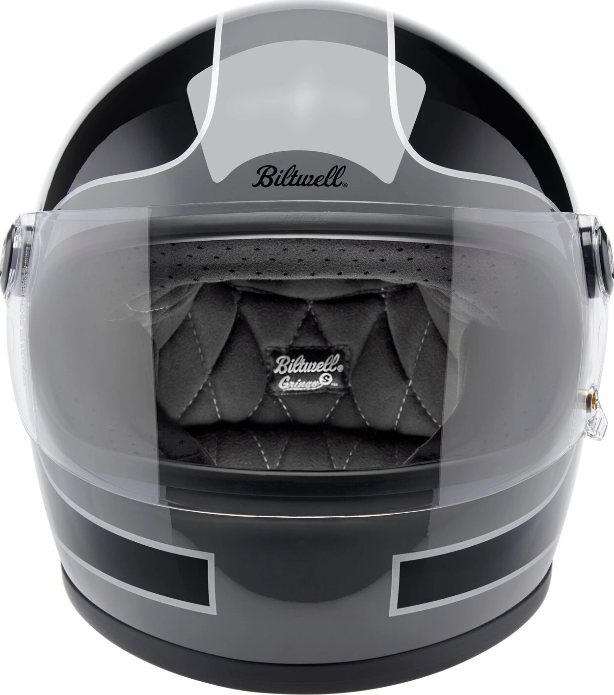 Biltwell Gringo S helmet, storm grey black tracker, XS, Gloss
