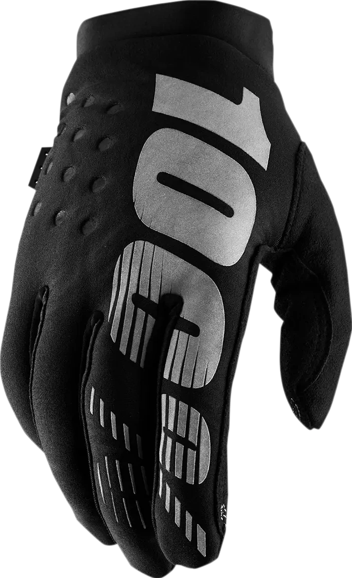 GLOVE YTH BRISK BK/GY SM