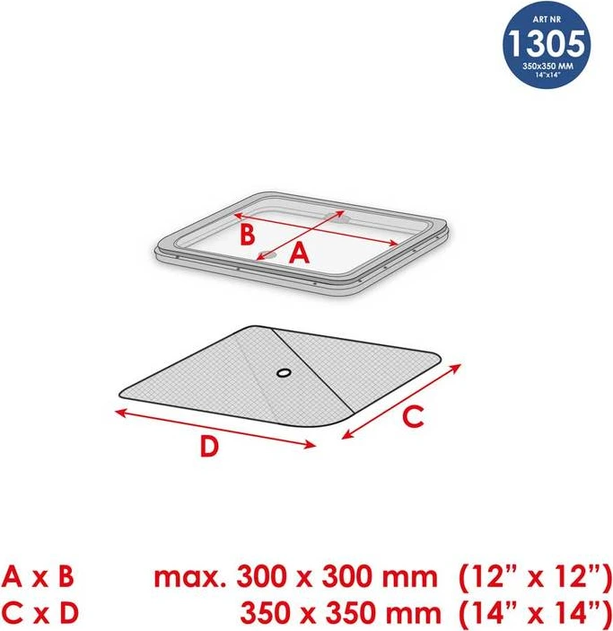 Blinds with ventilation for hatches, small