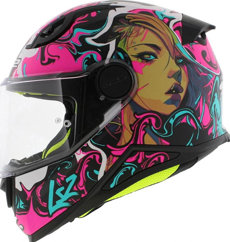 LS2 FF812 KID CYBERG Helmet - Matt Purple Cyan, S