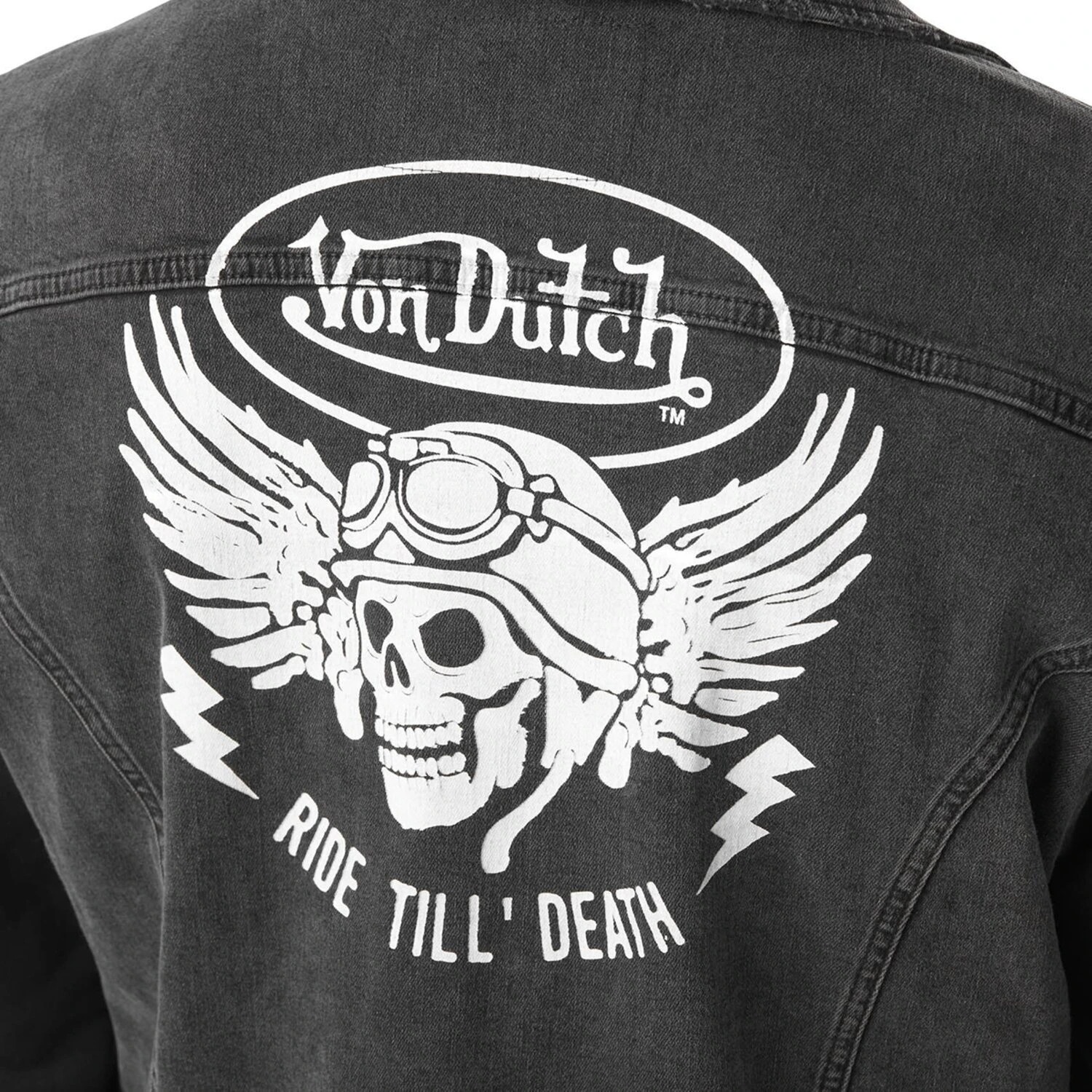 Von Dutch Denim jacket black, XL