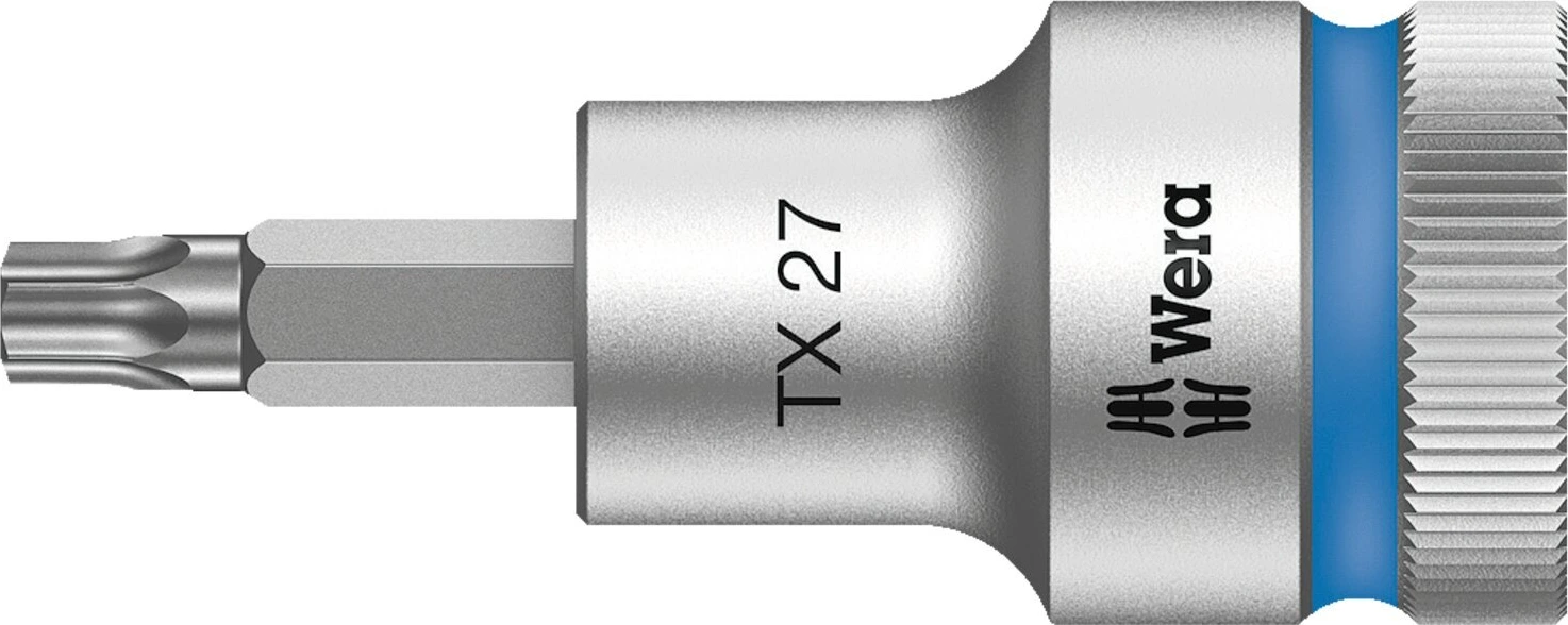 Wera Zyklop 1/2" Torx® socket bit with holding function, 60 mm, Chrome