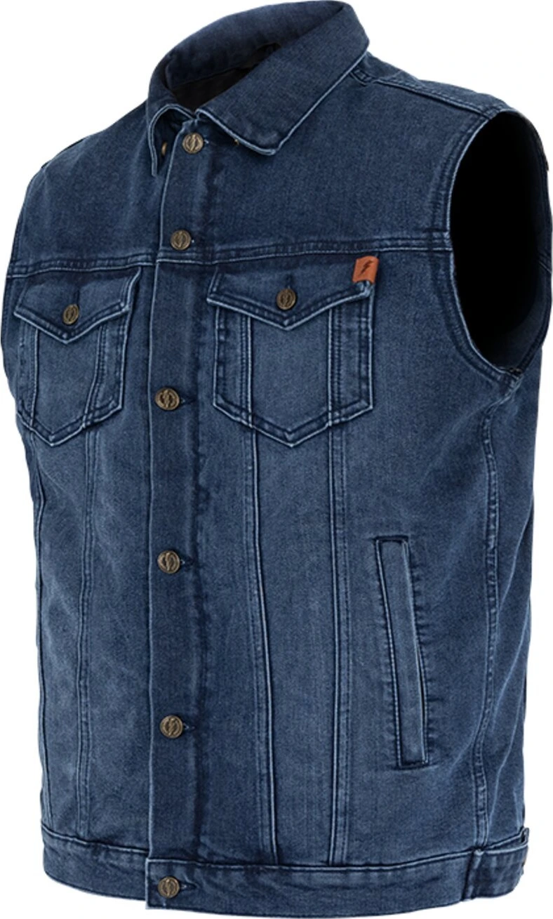 John Doe Trucker jeans vest, Blue, S