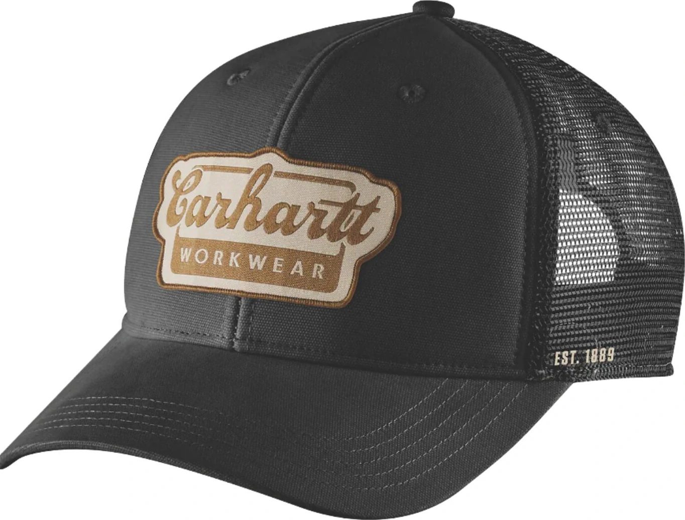 Carhartt Twill Mesh-Back Script cap, Black