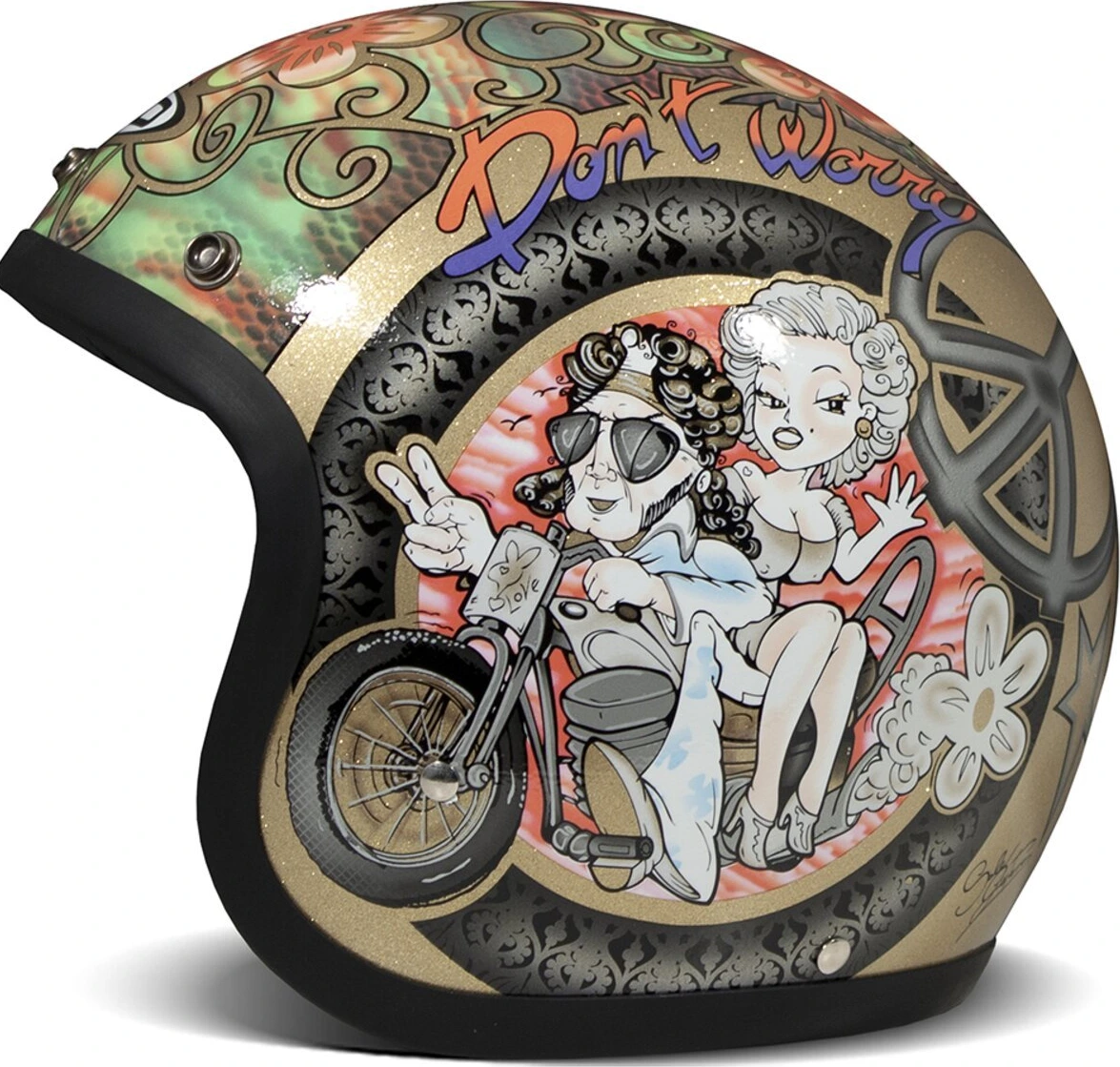 DMD Retro helmet, woodstock Multi-color, XS, Gloss