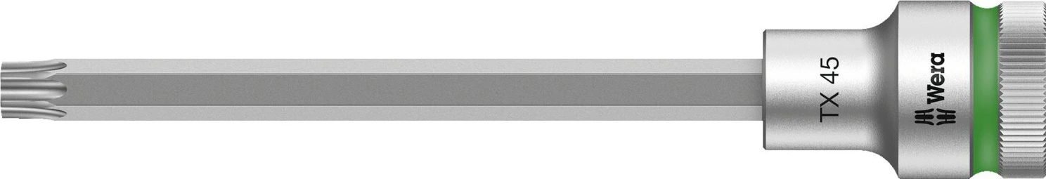 Wera Zyklop 1/2" Torx® socket bit with holding function, 140 mm, Chrome
