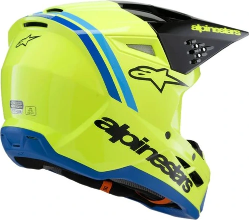 Alpinestars Helmet SM3 Youth Radium Yellow Fluo/Black/Blue, YS 48-49cm