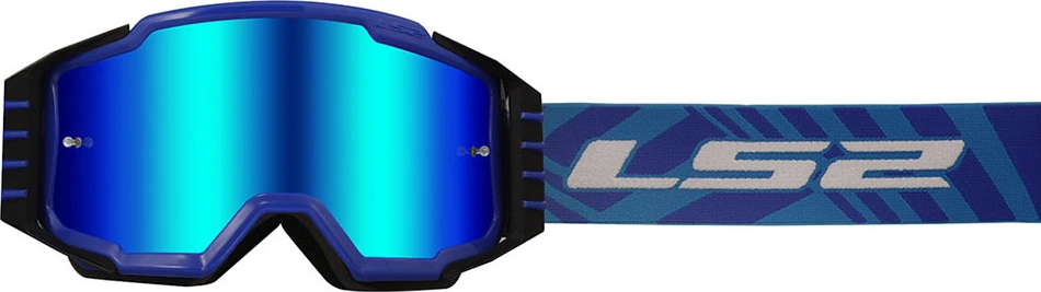 LS2 CHARGER PRO GOGGLE - Blue/Iridium Visor