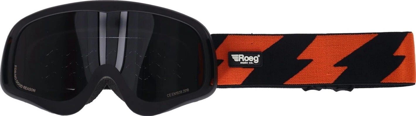 Roeg Peruna Bolts goggle black and orange/black strap