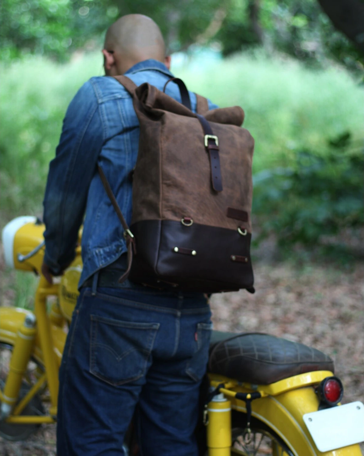 Trip Machine Backpack/Saddlebag, tobacco brown