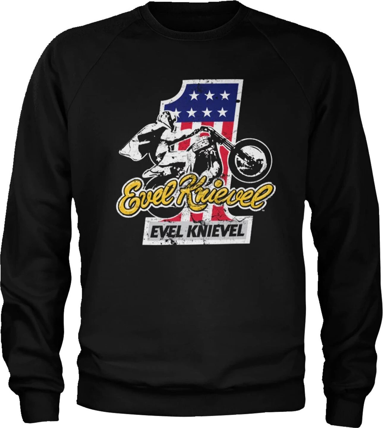 Evel Knievel No. 1 sweatshirt, Black, XL