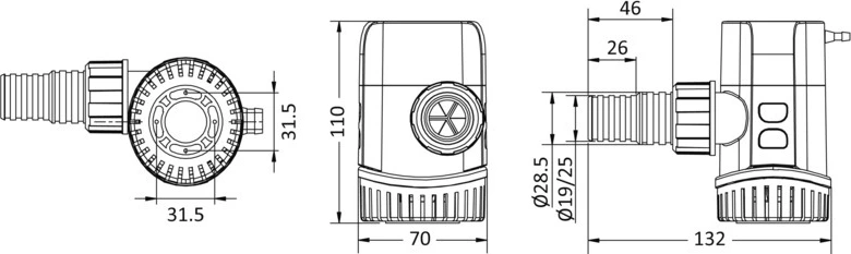 Europump Next Generation automātiskais tilpnes sūknis 750 12V