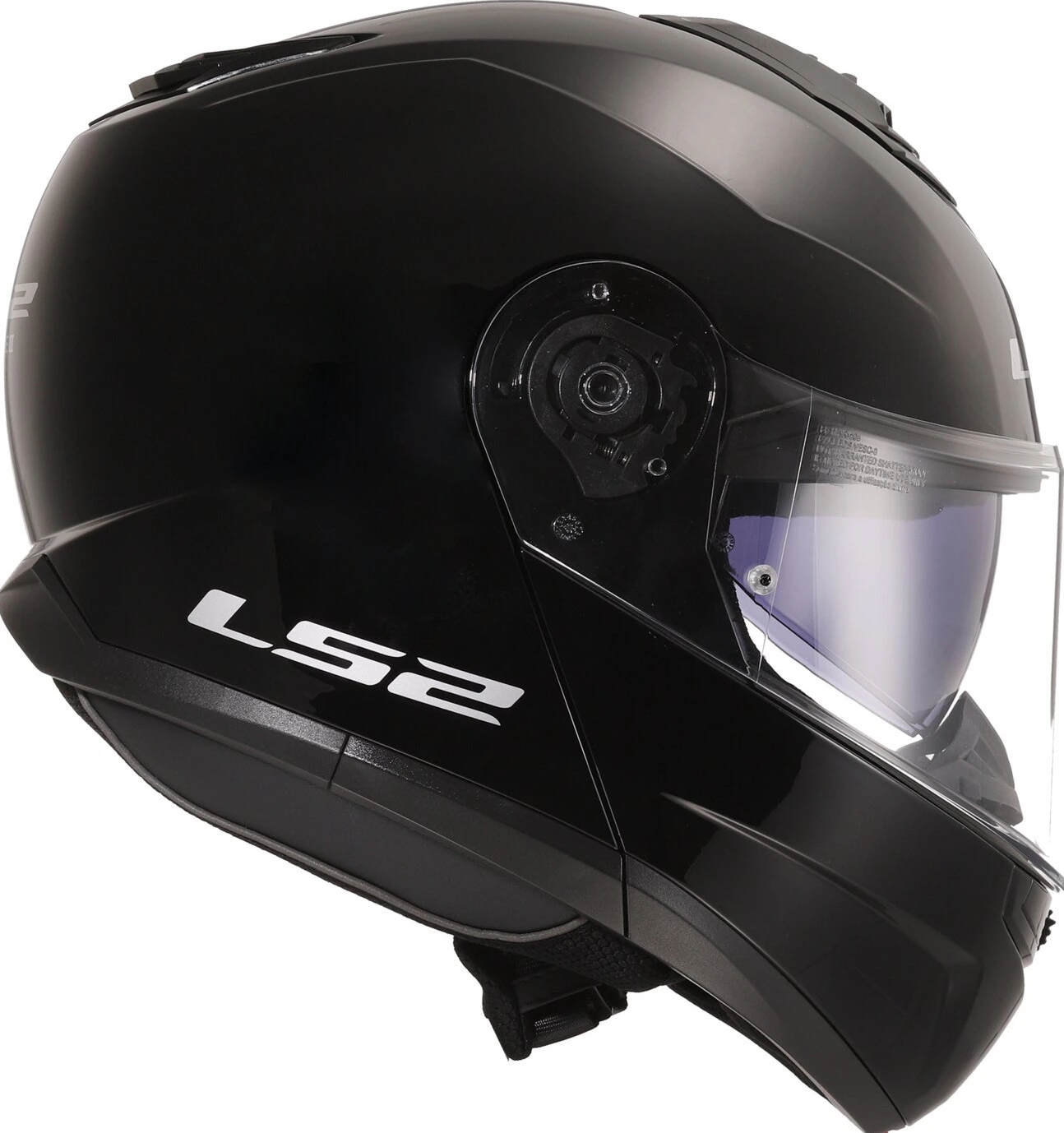 LS2 Strobe II helmet, Black, XS, Gloss