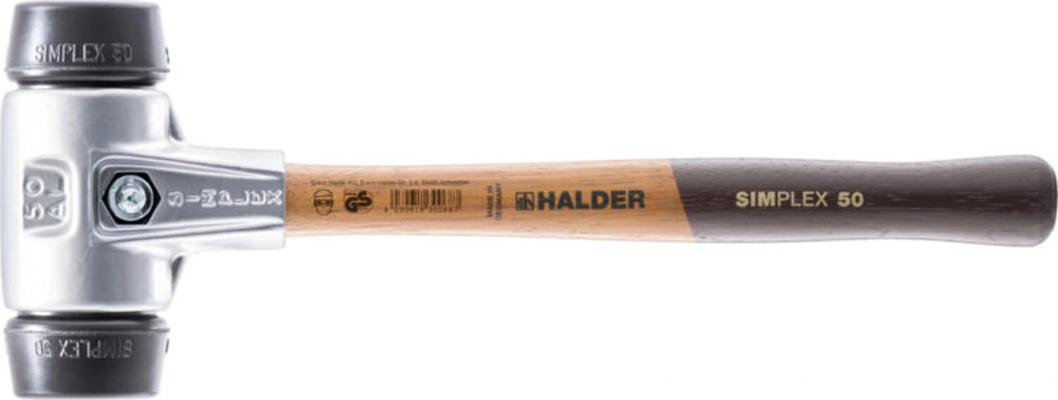 Halder mallet Simplex soft face rubber 300mm long, Black