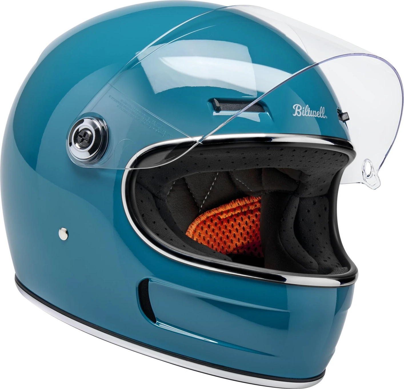 Biltwell Gringo SV helmet gloss atlantic teal, Blue, M