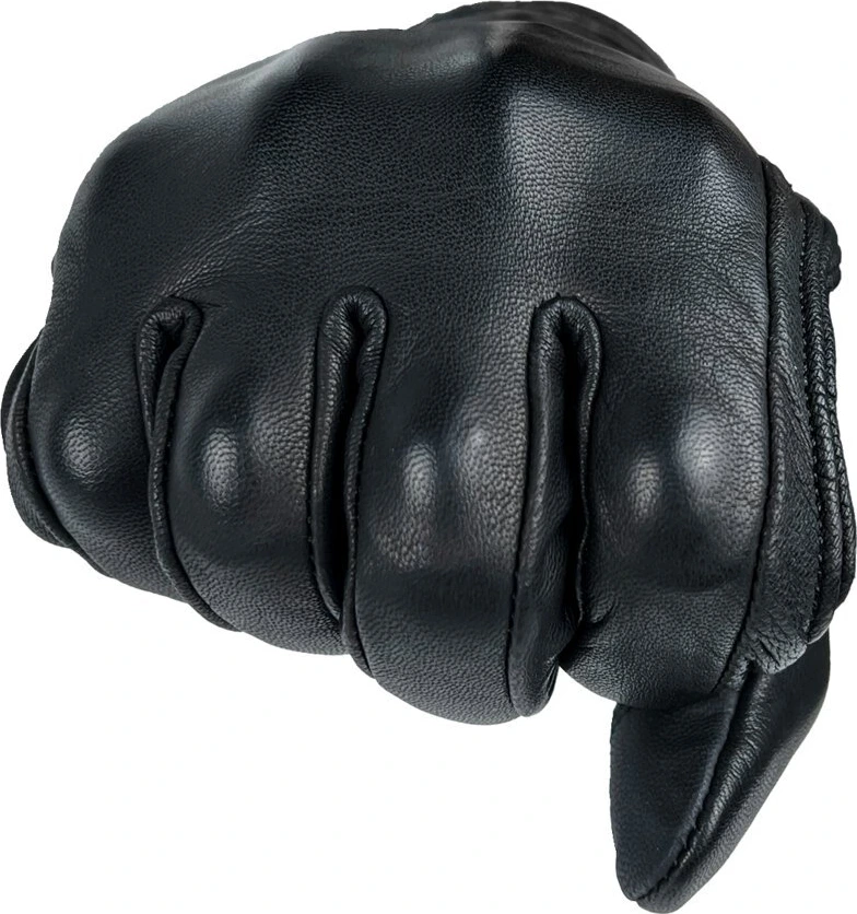 HeinzBikes Clubstyle leather gloves, Black, L