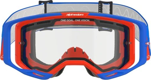 Alpinestars Goggle Vision 8 WORDMARK DUAL PANE BLUE ORANGE Clear