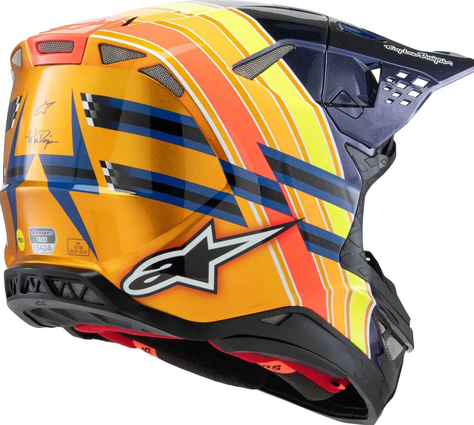 HELMET S-M10 TLD25 BL/OR/YL XS